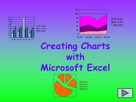 Creating Charts with Microsoft Excel Microsoft Excel TERMS Cells Columns A Rows 1.