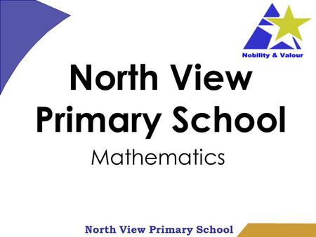 North View Primary School Mathematics North View Primary School.
