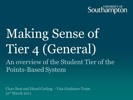 Making Sense of Tier 4 (General)