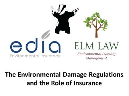 The Environmental Damage Regulations and the Role of Insurance.