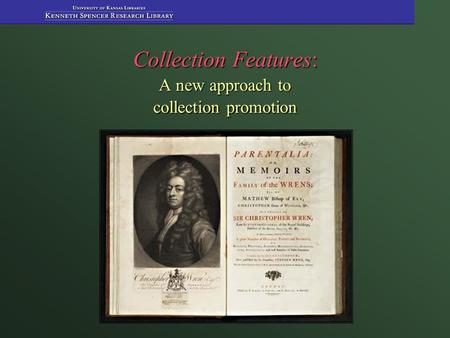 Collection Features: A new approach to collection promotion.