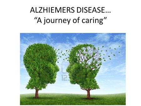 ALZHIEMERS DISEASE… “A journey of caring”. ALZHEIMERS DISEASE ALZHEIMERS DISEASE IS THE MOST COMMON CAUSE OF DEMENTIA IN ELDERLY ALZHEIMER’S IS PREDICTED.