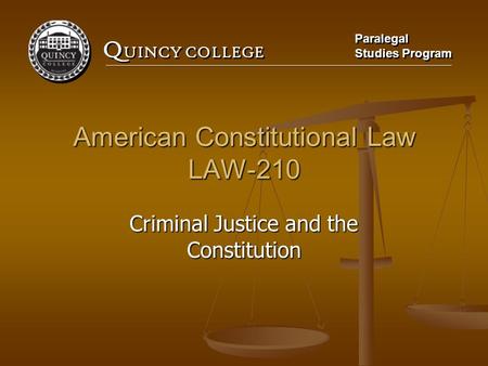 American Constitutional Law LAW-210