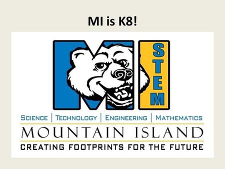 MI is K8!. Steps Continue with the current SIP, keep the NOW in sight Final Goals Final Tasks Align Tasks with Goals and create measurable Objectives.
