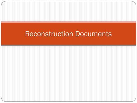 Reconstruction Documents. Document 1 - Thomas Nast, Emancipation, 1865.