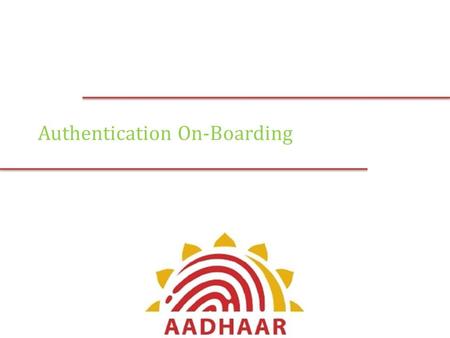 Authentication On-Boarding