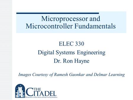 Microprocessor and Microcontroller Fundamentals