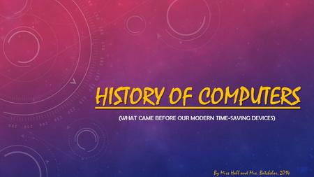 computer history powerpoint presentation download