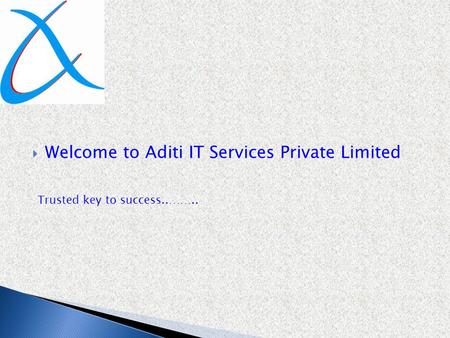  Welcome to Aditi IT Services Private Limited Trusted key to success..……..