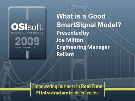 What is a Good SmartSignal Model?
