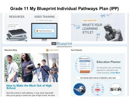 Grade 11 My Blueprint Individual Pathways Plan (IPP)