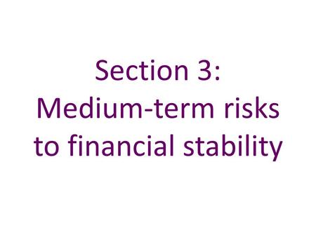 Section 3: Medium-term risks to financial stability.