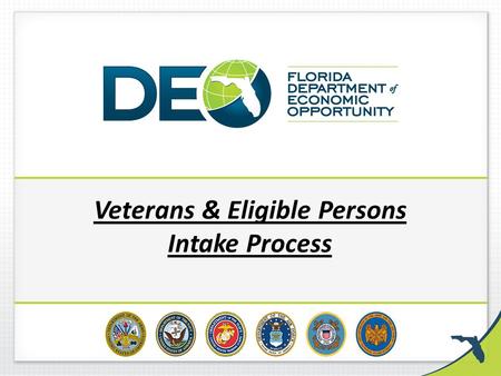 Veterans & Eligible Persons Intake Process