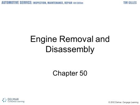 Engine Removal and Disassembly