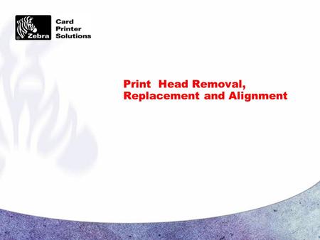 Print Head Removal, Replacement and Alignment. Page 2 CONFIDENTIAL Print Head Assembly Removal  Turn off printer A.C. power  Unplug the printer from.