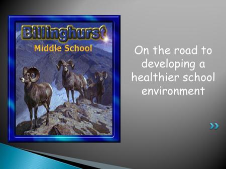 On the road to developing a healthier school environment.