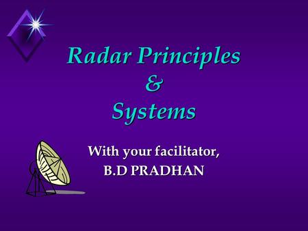Radar Principles & Systems