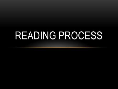 Reading Process.