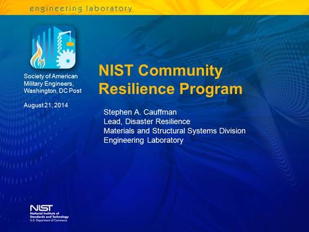 NIST Community Resilience Program