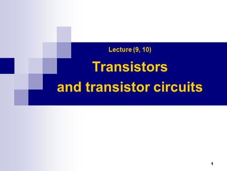 Transistors and transistor circuits