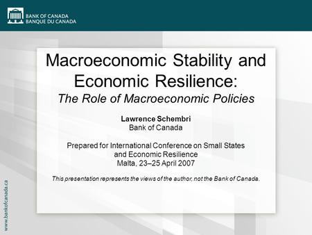 Macroeconomic Stability and Economic Resilience: