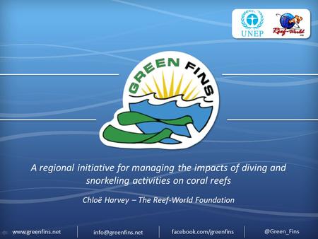 A regional initiative for managing the impacts of diving and snorkeling activities on coral reefs.