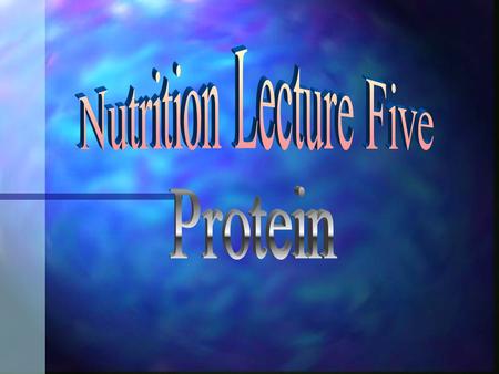 Why does the body need protein? n Dietary protein provides needed amino acids n Used to make new protein in the body n Protein is made in the body for: