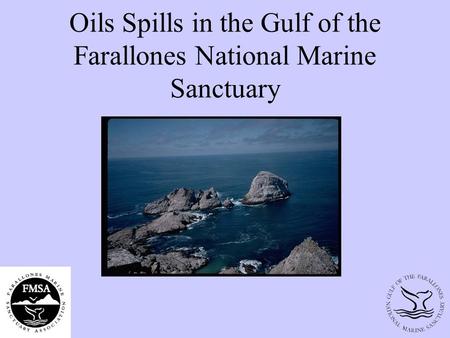 Oils Spills in the Gulf of the Farallones National Marine Sanctuary.