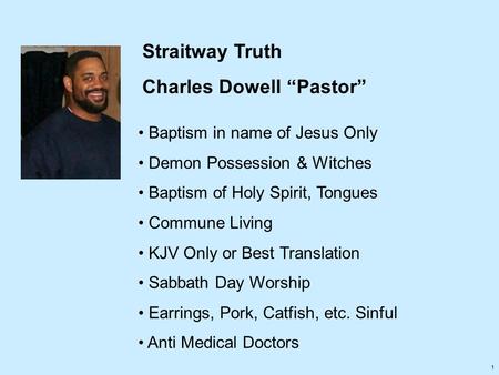 Charles Dowell “Pastor”