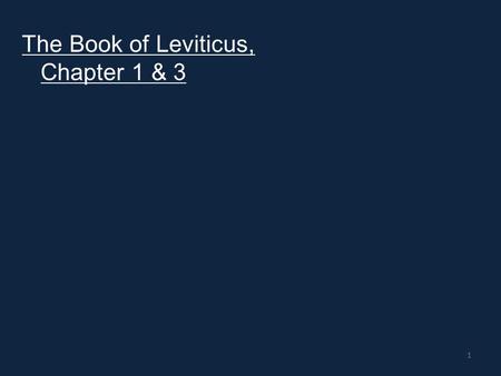 1 The Book of Leviticus, Chapter 1 & 3. The Rwandan Genocide 6th April to Mid-July 1994, around 100 days. Between 800,000 to 1,071,000 victims (mostly.