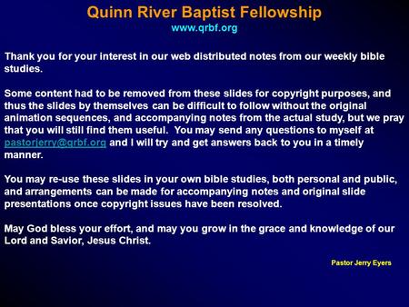 Quinn River Baptist Fellowship