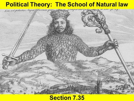 Political Theory: The School of Natural law