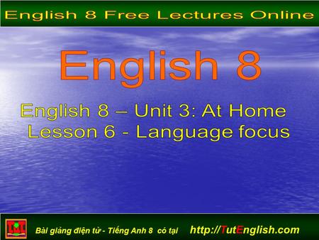 English 8 Free Lectures Online