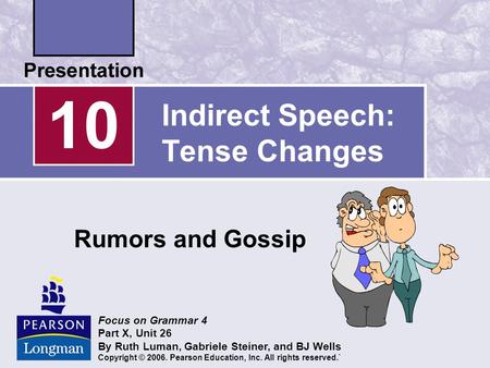 Indirect Speech: Tense Changes
