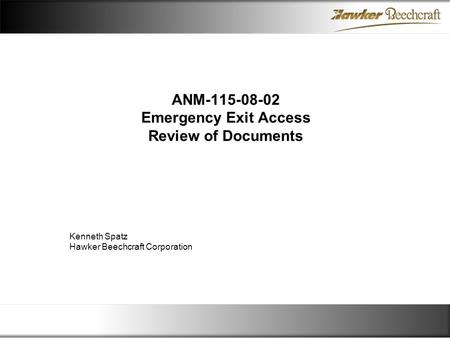 ANM Emergency Exit Access Review of Documents