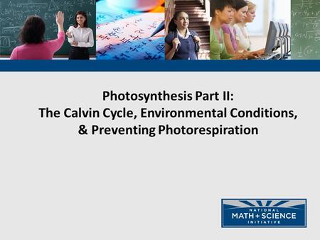 Photosynthesis Part II:
