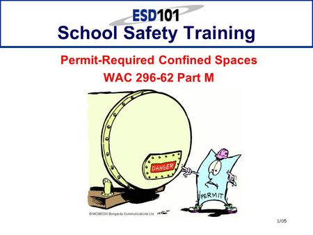 1/05 School Safety Training Permit-Required Confined Spaces WAC 296-62 Part M.