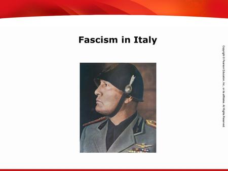 TEKS 8C: Calculate percent composition and empirical and molecular formulas. Fascism in Italy.