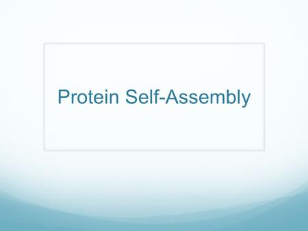 Protein Self-Assembly. Disease Review Muscular Dystrophy Genetic disorder A protein to protect muscle is not created properly Causes muscles to weaken.