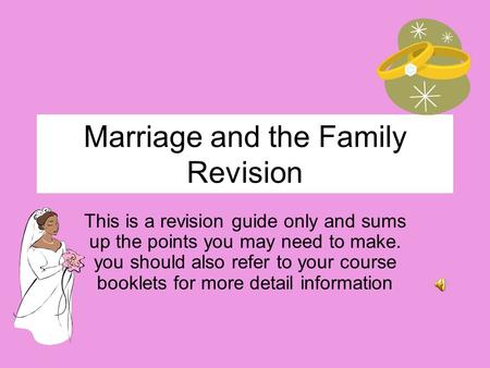 Marriage and the Family Revision