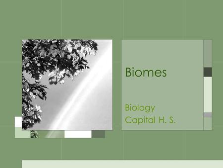 Biomes Biology Capital H. S.. Limiting Factors Prevent population from reaching biotic potential Types –Density dependent –Density independent.