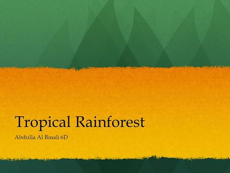 Tropical Rainforest Abdulla Al Binali 6D.