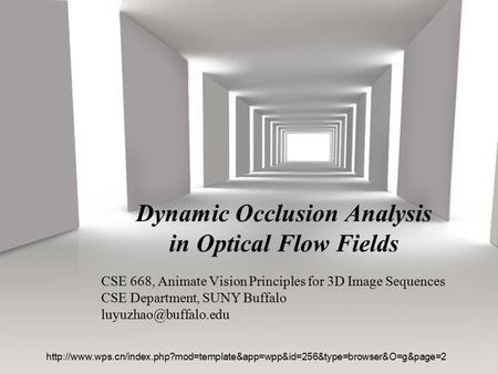 Dynamic Occlusion Analysis in Optical Flow Fields