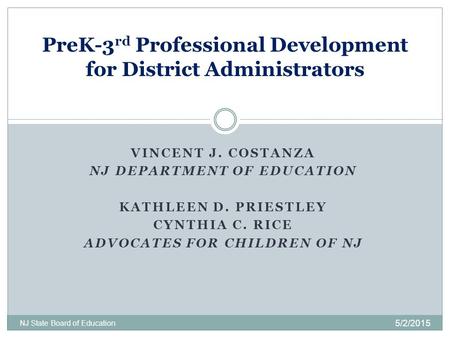 PreK-3rd Professional Development for District Administrators