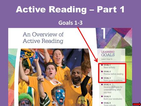 Active Reading – Part 1 Goals 1-3. Reading Goals Alternative Scheduling Plans (Flextime) In alternative scheduling plans or flextime, management defines.
