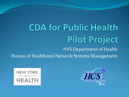 NYS Department of Health Bureau of Healthcom Network Systems Management.