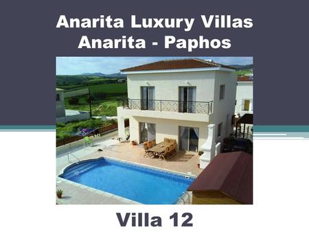 Anarita Luxury Villas Anarita - Paphos Villa 12. 3 Bedroom Villa » Covered Living 143sq.m. » Covered Verandas 14sq.m. » Uncovered Verandas 27sq.m. » 3.