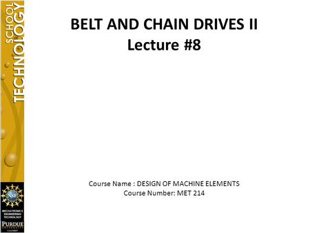 BELT AND CHAIN DRIVES II