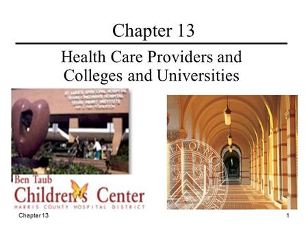 Chapter 131 Health Care Providers and Colleges and Universities.