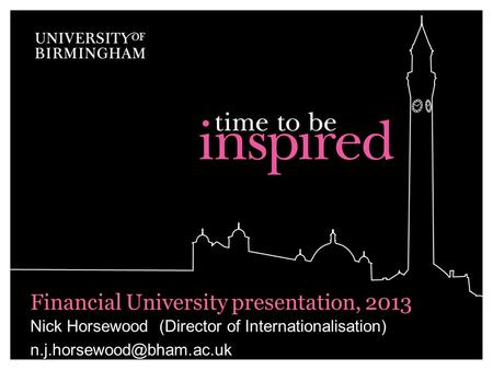 Financial University presentation, 2013